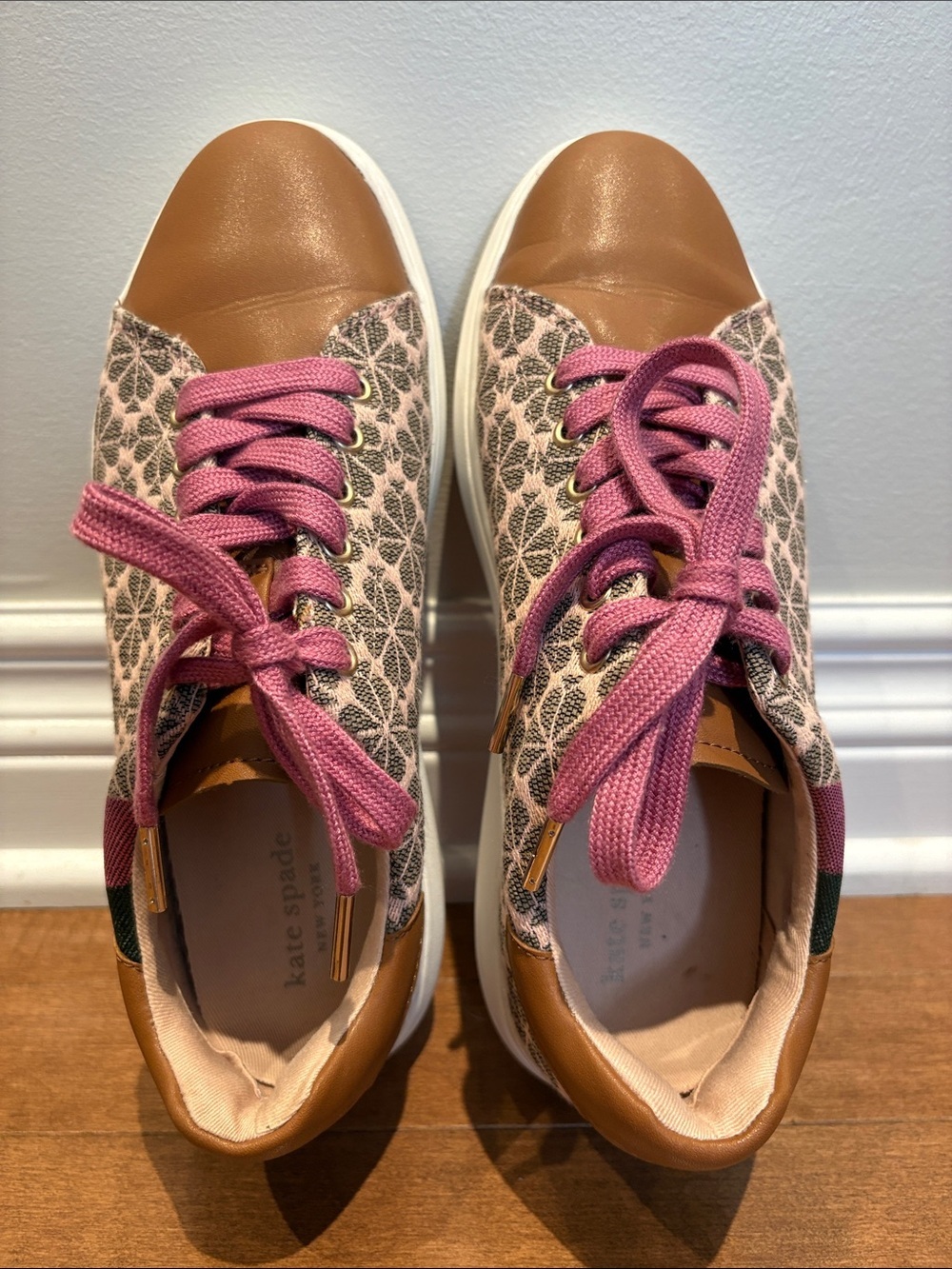 Kate Spade New York Spade Flower Jacquard Keswick Sneakers - Size 8 - Picture 9 of 9